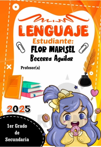 Anime Kawaii Lenguaje Caratula Naranja